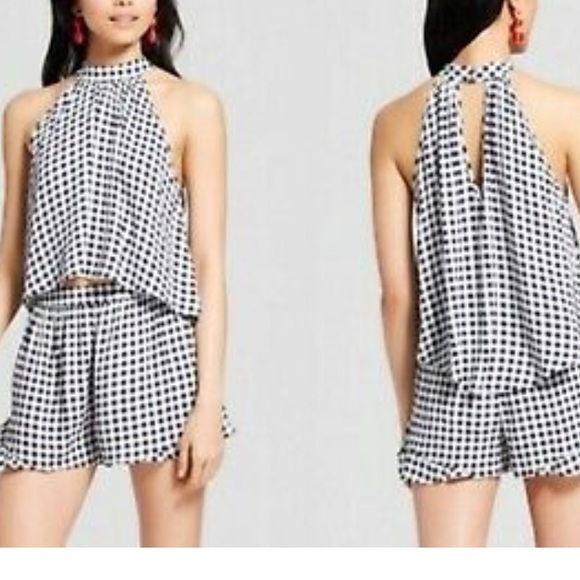 Xhilaration Tops - Xhilaration halter checkard top (2 sizes)